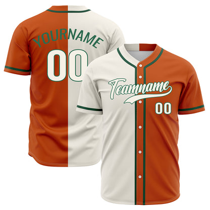 Custom Orange Off White Hip Hop Baseball Jersey Stitched Printed - Personalized Name Number Shirts #BB-0919-0080
