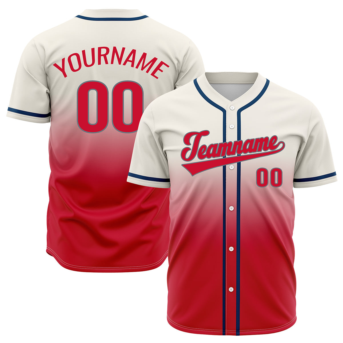 Custom Off White Red Hip Hop Baseball Jersey Stitched Printed - Personalized Name Number Shirts #BB-0919-0073