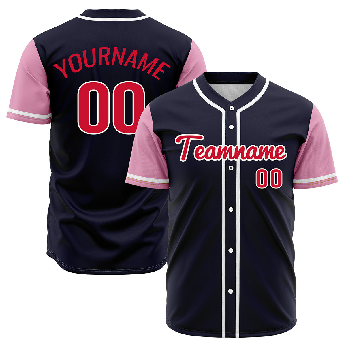 Custom Dark Blue Black Hip Hop Baseball Jersey Stitched Printed - Personalized Name Number Shirts #BB-0919-0046