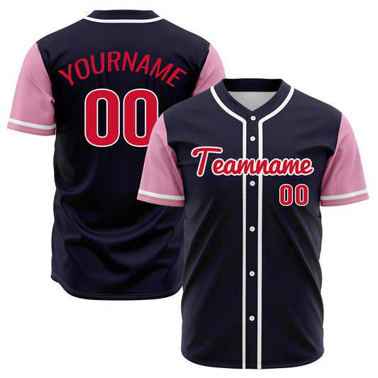 Custom Dark Blue Black Hip Hop Baseball Jersey Stitched Printed - Personalized Name Number Shirts #BB-0919-0046