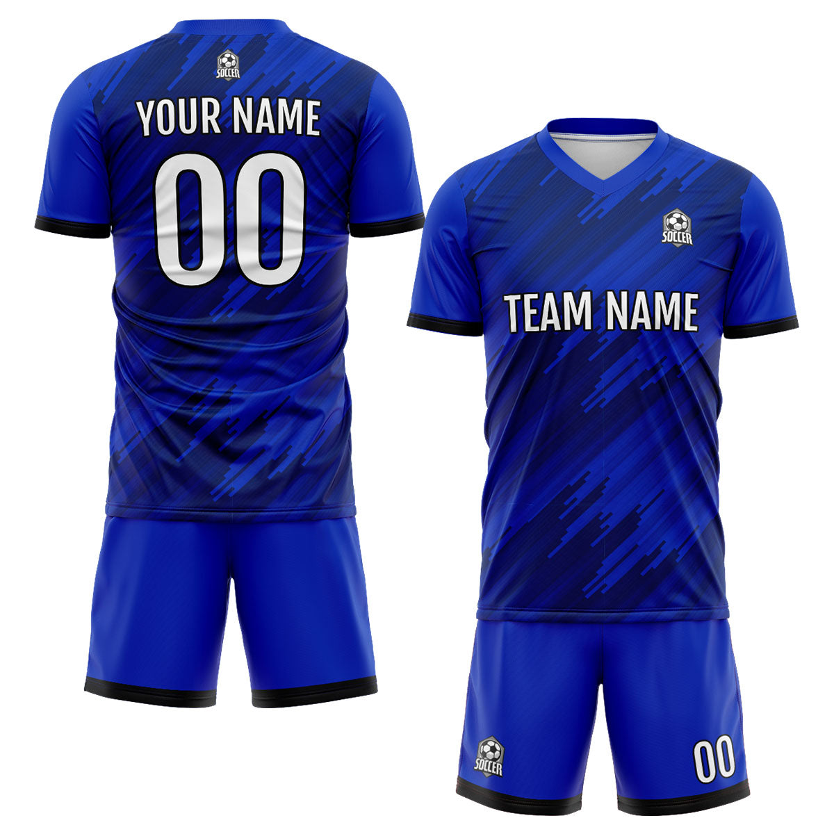 Custom Royal Uniform Jersey Kids Adults Personalized Set Jersey Shirt