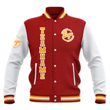 Custom Red White Yellow Waterproof Varsity Jackets Personalized Stitched Name Number Logo to Letterman Jackets