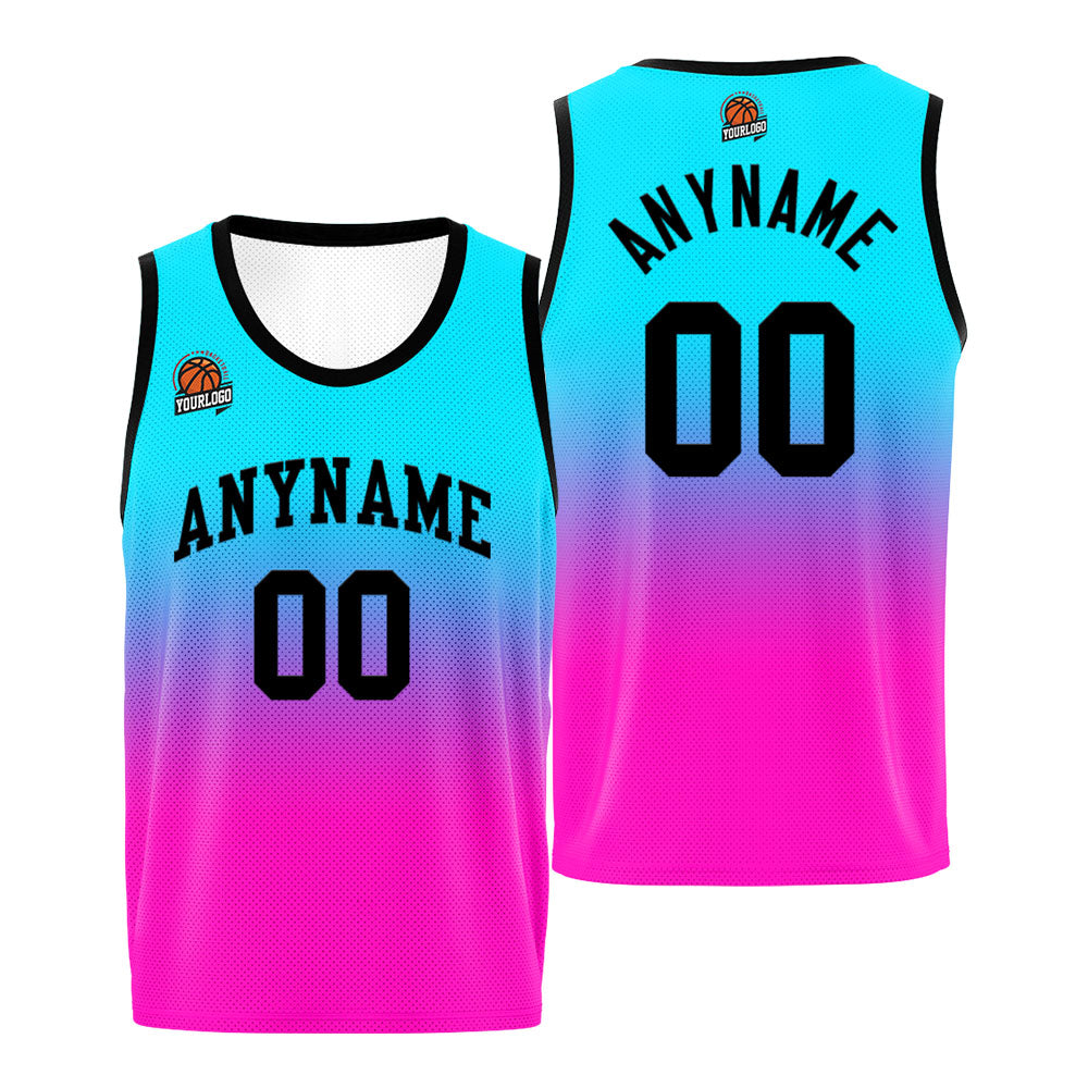 Custom Basketball Jersey Personalized Stitched Team Name Number Logo Black&Red