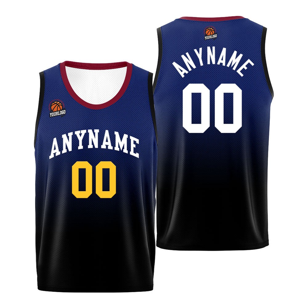 Custom Basketball Jersey Personalized Stitched Team Name Number Logo White&Navy