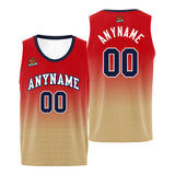 Custom Basketball Jersey Personalized Stitched Team Name Number Logo Navy&Gold