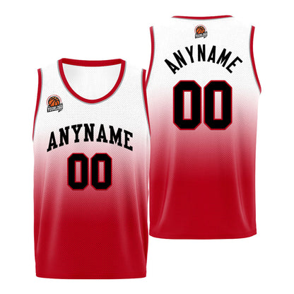 Custom Basketball Jersey Personalized Stitched Team Name Number Logo Black&Red