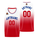 Custom Basketball Jersey Personalized Stitched Team Name Number Logo Red&Royal