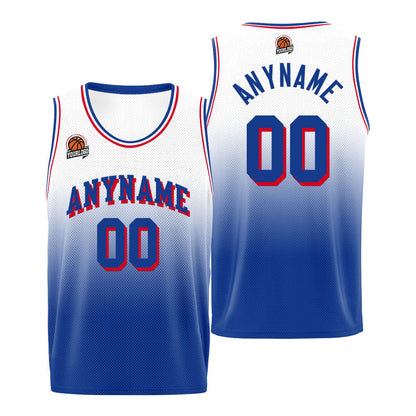 Custom Basketball Jersey Personalized Stitched Team Name Number Logo Royal&Red