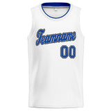 Custom Stitched Basketball Jersey for Men, Women And Kids White-Royal-Gray-Black