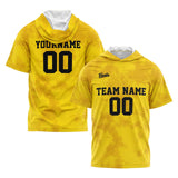 Custom Yellow Short Sleeve Hoodies for Men Women Shirts with Hoods Printed Name Logo