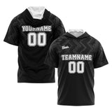 Custom Grey Black Short Sleeve Hoodies for Men Women Shirts with Hoods Printed Name Logo