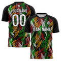 Custom Black Orange Uniform Jersey Kids Adults Personalized Set Jersey Shirt