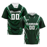 Custom Drak Green Short Sleeve Hoodies for Men Women Shirts with Hoods Printed Name Logo