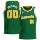 Custom Stitched Basketball Jersey for Men, Women  And Kids Green-Yellow