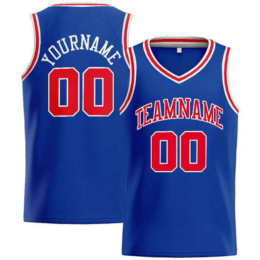 Custom Stitched Basketball Jersey for Men, Women And Kids Royal-Red-White