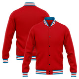 Custom Varsity Jacket Letterman jacket for Men, Women and Youth Blue Red