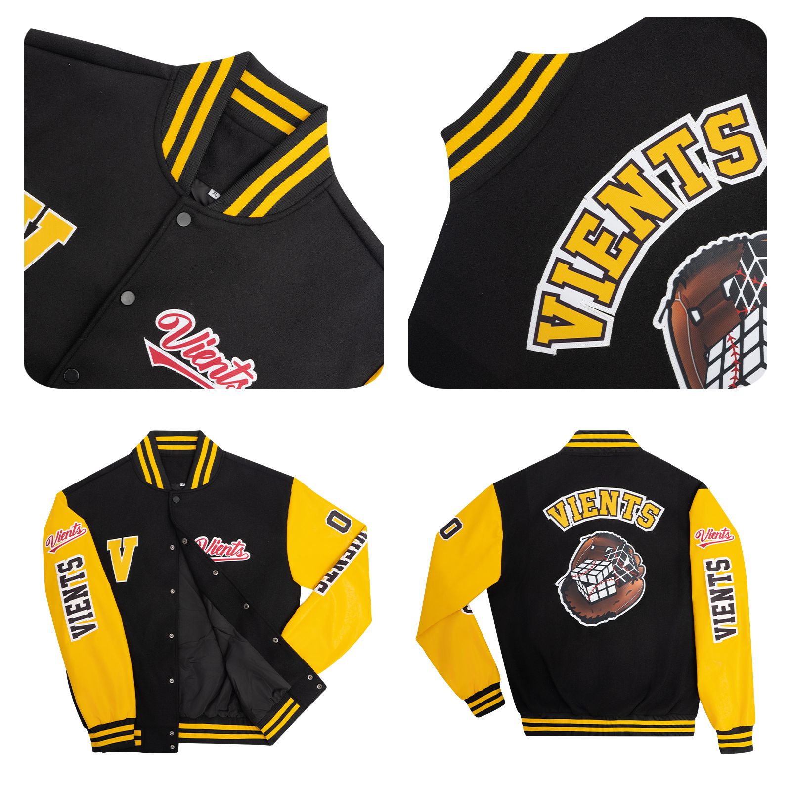 Custom Black Grass Green Varsity Jackets for Men Women Youth Personalized Letterman Jackets
