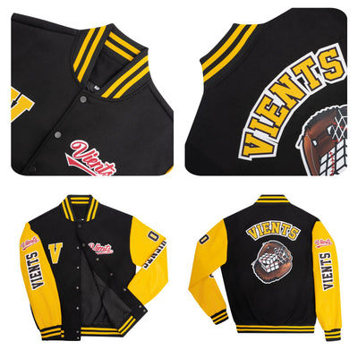 Custom Blue Cream Varsity Jackets for Men Women Youth Personalized Letterman Jackets