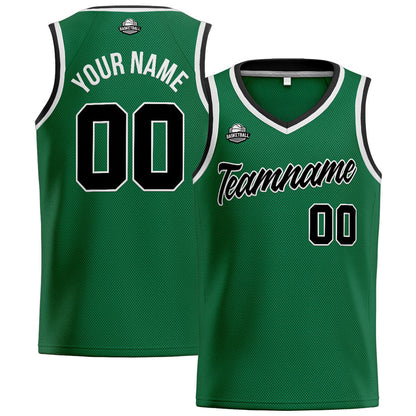 Custom Stitched Basketball Jersey for Men, Women  And Kids Green-Black-White