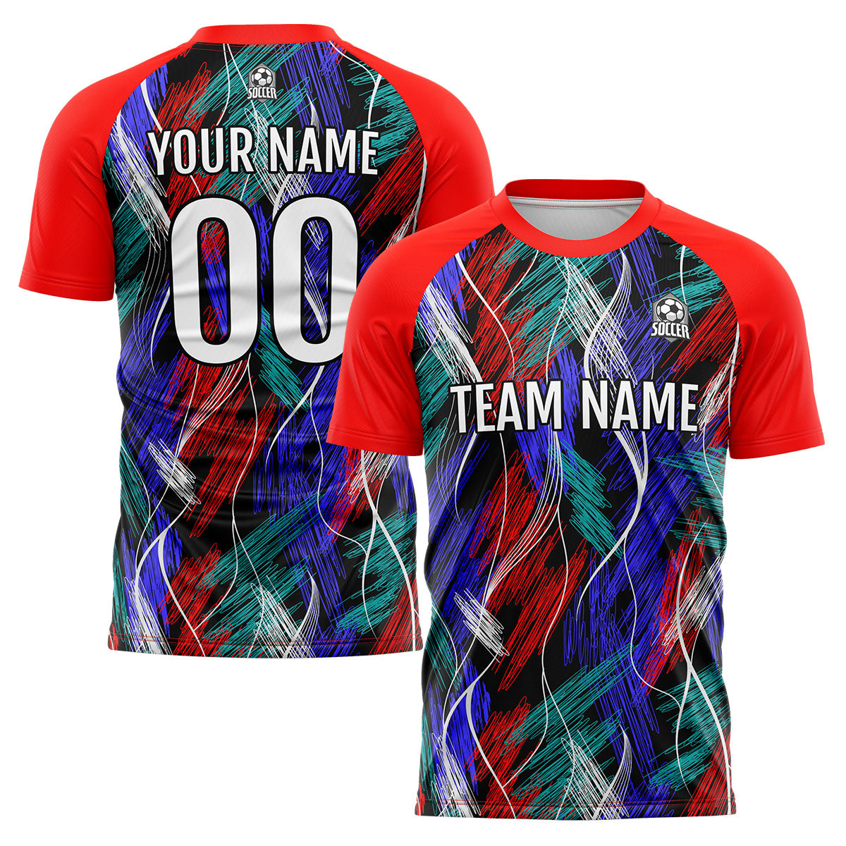 Custom Black Red Uniform Jersey Kids Adults Personalized Set Jersey Shirt