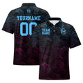 Custom Football Polo Shirts  Add Your Unique Logo/Name/Number Dragon pattern-Black