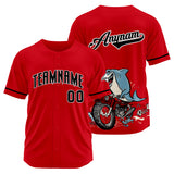 Custom Motor shark-Red Baseball Uniforms High-Quality for Adult Kids Optimized for Performance