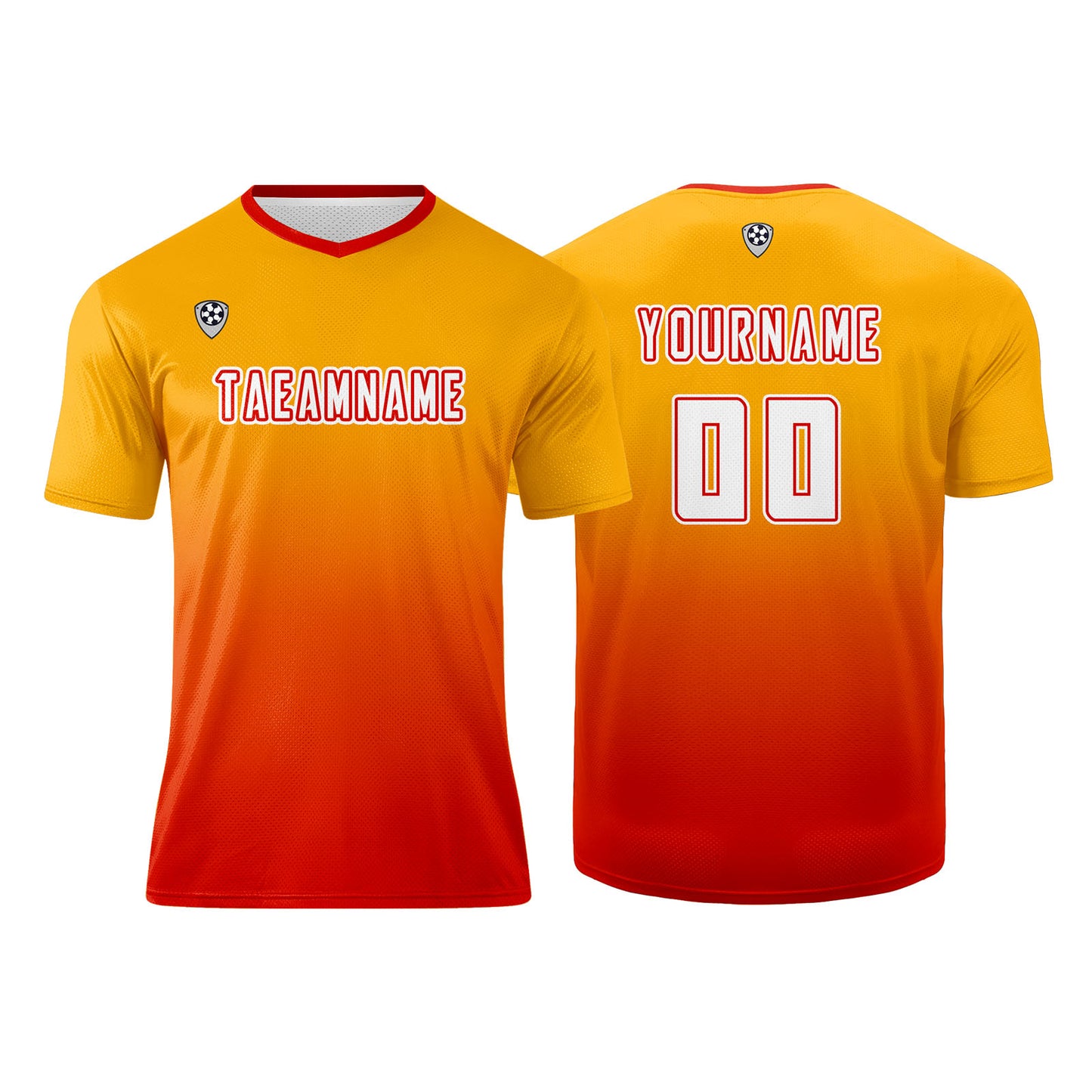 Custom Orange Red Uniform Jersey Kids Adults Personalized Set Jersey Shirt