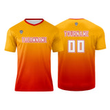 Custom Orange Red Uniform Jersey Kids Adults Personalized Set Jersey Shirt