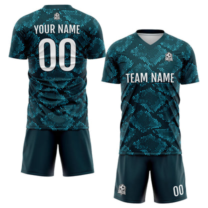 Custom Dark Green Uniform Jersey Kids Adults Personalized Set Jersey Shirt