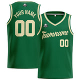 Custom Stitched Basketball Jersey for Men, Women  And Kids Green-Cream