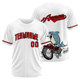 Custom Motor shark-White Baseball Uniforms High-Quality for Adult Kids Optimized for Performance