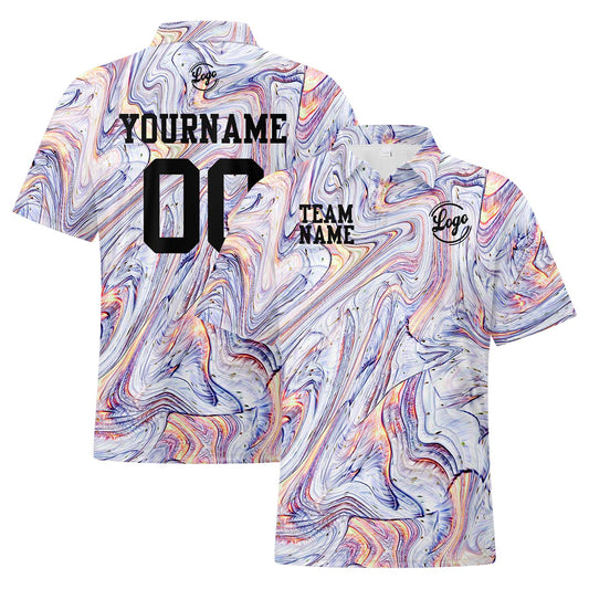 Custom Football Polo Shirts  Add Your Unique Logo/Name/Number Fluid White