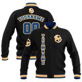 Custom Black Blue Yellow Waterproof Varsity Jackets Personalized Stitched Name Number Logo to Letterman Jackets