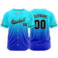 Custom Full Print Design  Baseball Jersey Light Blue&Blue