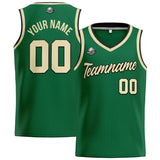 Custom Stitched Basketball Jersey for Men, Women  And Kids Green-Cream-Black