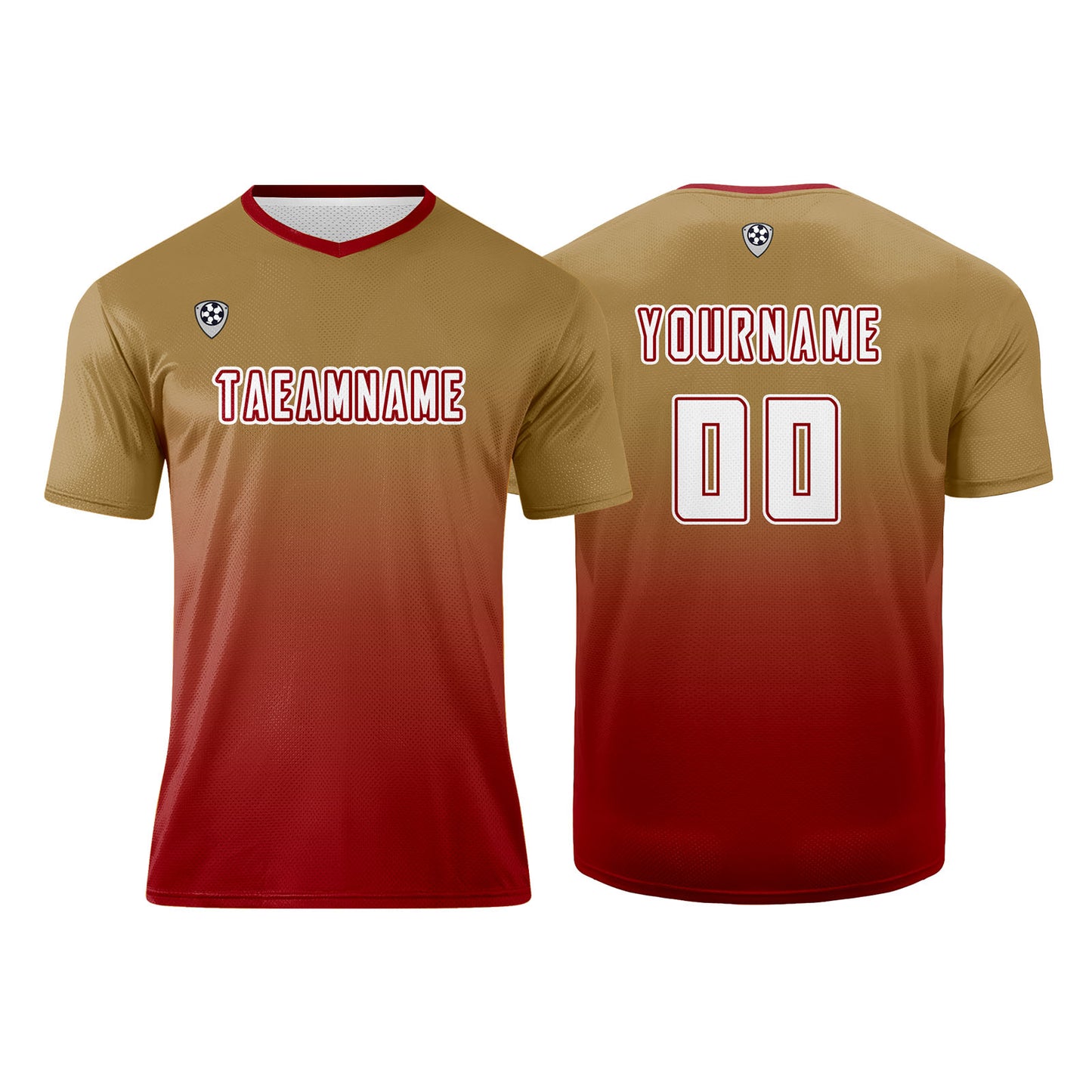 Custom Brown Red Uniform Jersey Kids Adults Personalized Set Jersey Shirt