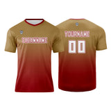 Custom Brown Red Uniform Jersey Kids Adults Personalized Set Jersey Shirt