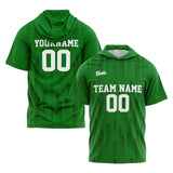 Custom Green Short Sleeve Hoodies for Men Women Shirts with Hoods Printed Name Logo
