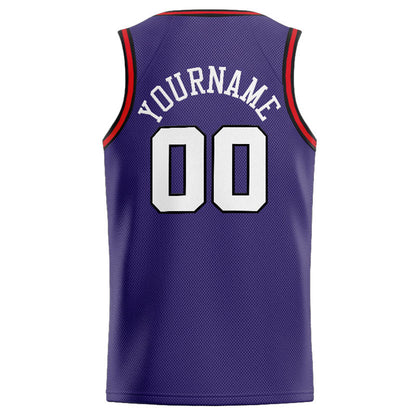 Custom Stitched Basketball Jersey for Men, Women And Kids Purple-White-Black-Red