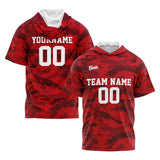 Custom Red Short Sleeve Hoodies for Men Women Shirts with Hoods Printed Name Logo