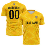 Custom Yellow Uniform Jersey Kids Adults Personalized Set Jersey Shirt