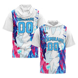 Custom White Short Sleeve Hoodies for Men Women Shirts with Hoods Printed Name Logo