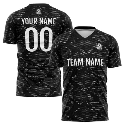Custom Black Uniform Jersey Kids Adults Personalized Set Jersey Shirt