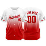 Custom Full Print Design  Baseball Jersey Red