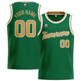Custom Stitched Basketball Jersey for Men, Women  And Kids Green-Gold-White
