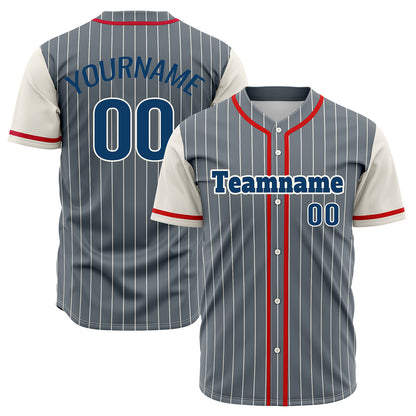 Custom Gray Off White Hip Hop Baseball Jersey Stitched Printed - Personalized Name Number Shirts #BB-0919-0060