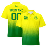 Custom Football Polo Shirts  Add Your Unique Logo/Name/Number Yellow&Green