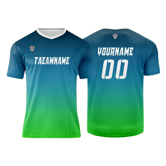 Custom Olive Green Blue Green Uniform Jersey Kids Adults Personalized Set Jersey Shirt