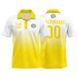 Custom Yellow Football Polo Shirts  Add Your Unique Logo/Name/Number