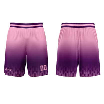 Custom Purple Pink Gradient Basketball Jersey Uniform Suit Printed Your Logo Name Number